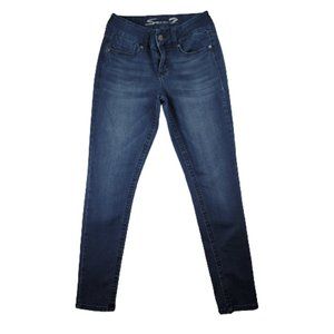 Seven7 Tummyless Skinny Blue Denim/Jeans Women's